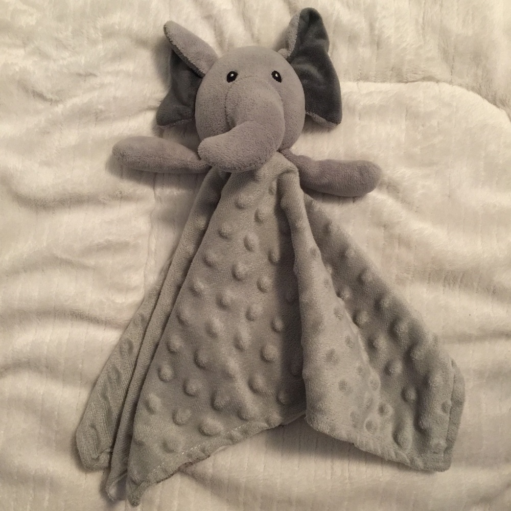Boritar Grey Elephant Animal Pattern Dots Plush Baby Security Blanket Lovey